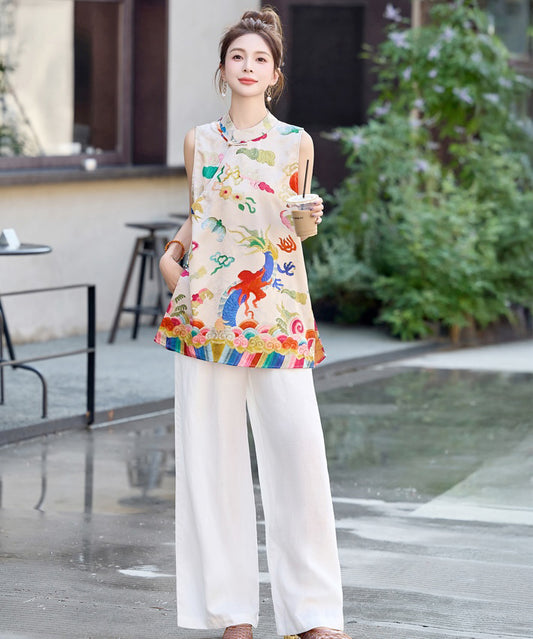 Dragon Mandarin Collar Cheongsam Set