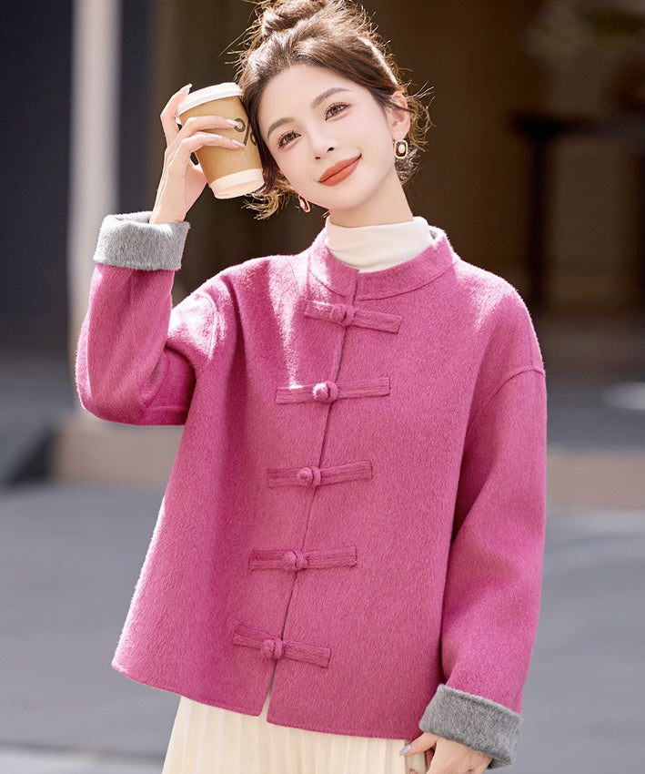 Yi-May Oriental Knot Woolen Coat