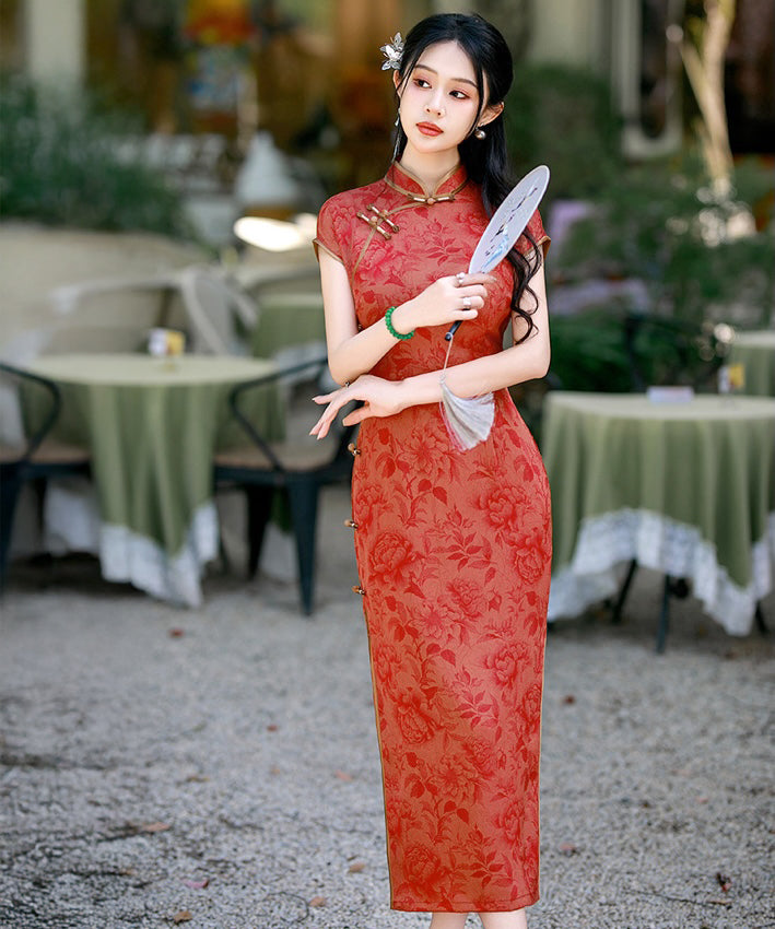 Lady Mei's Red Maxi Cheongsam