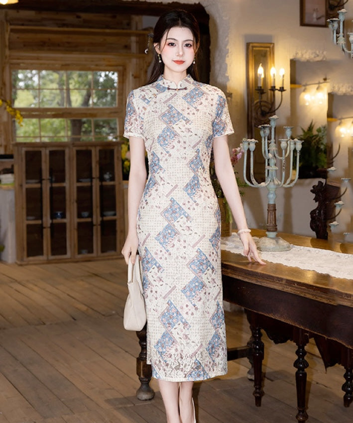 Ruyi's Lace Peplum Cheongsam