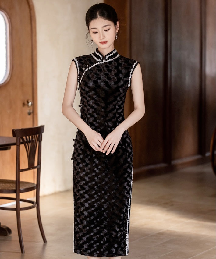 Yuru Capsleeveless Maxi Cheongsam
