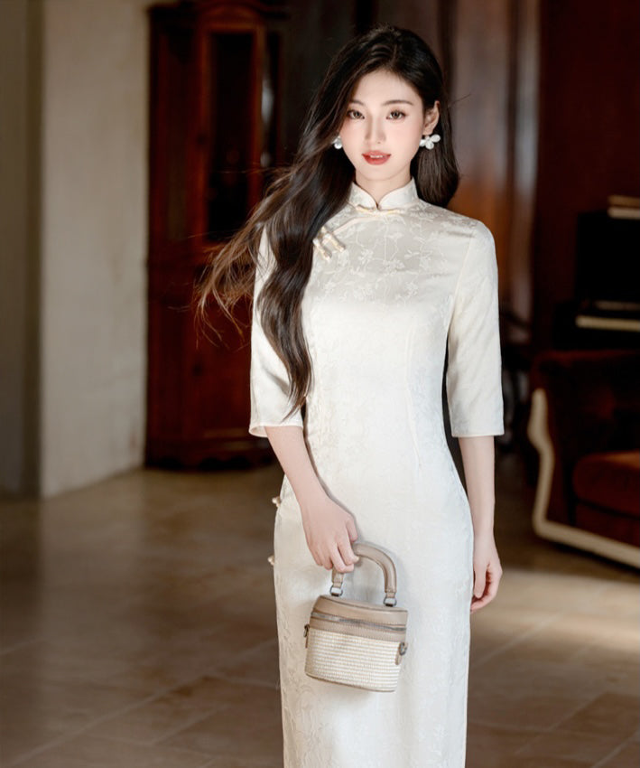 Enya Mid-Sleeves Cheongsam