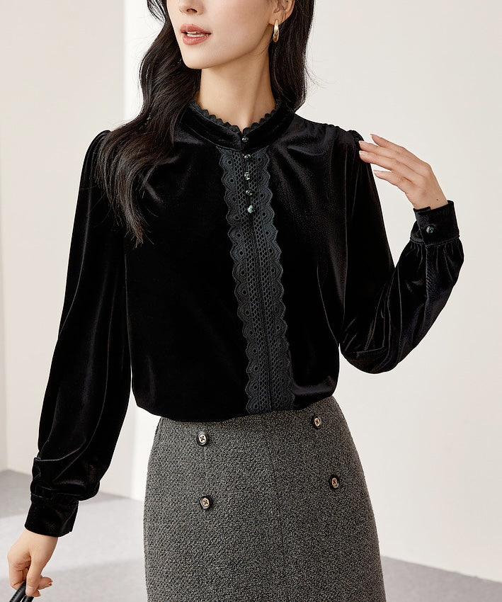 Lynette Velvety Cheongsam Blouse