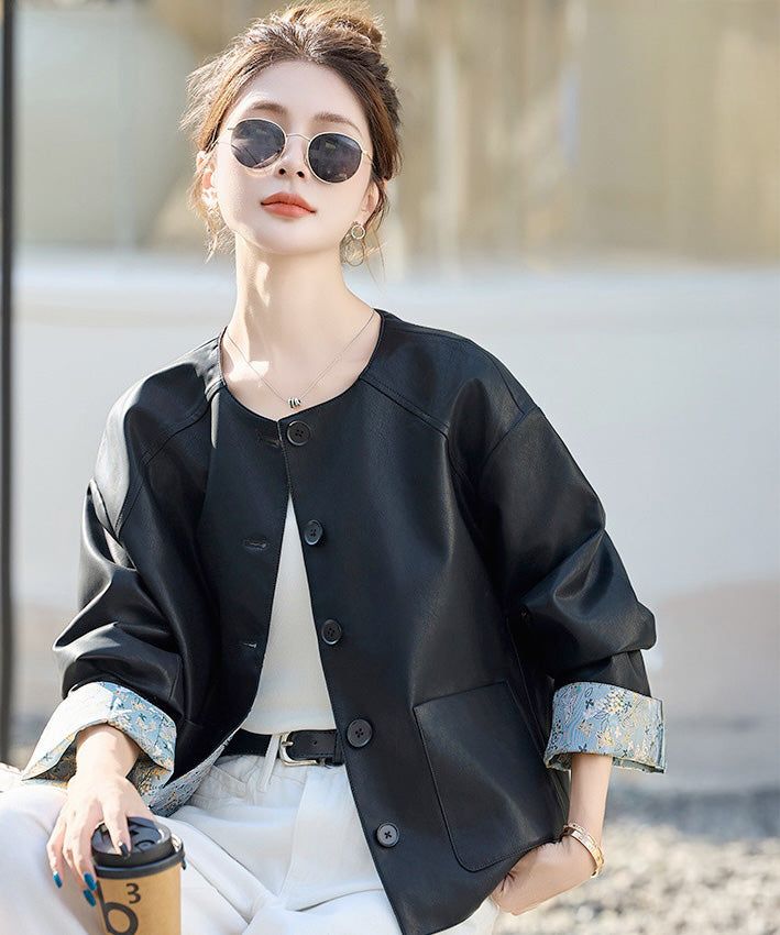 Astrid PU Reversible Cheongsam Jacket