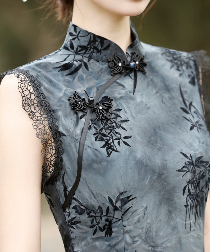 Kexi's Lace Trimmed Cheongsam