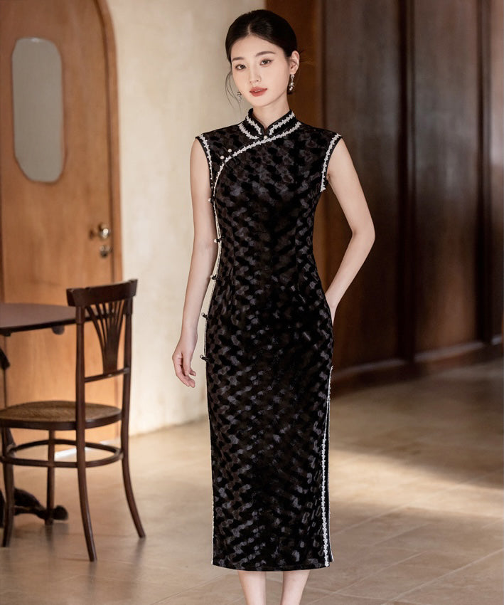 Yuru Capsleeveless Maxi Cheongsam