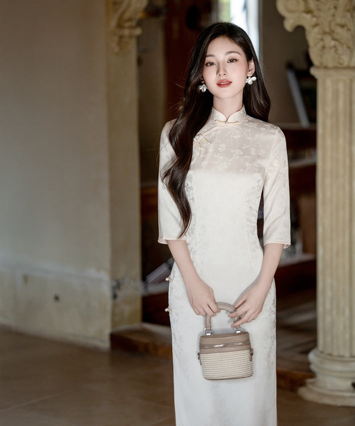 Enya Mid-Sleeves Cheongsam