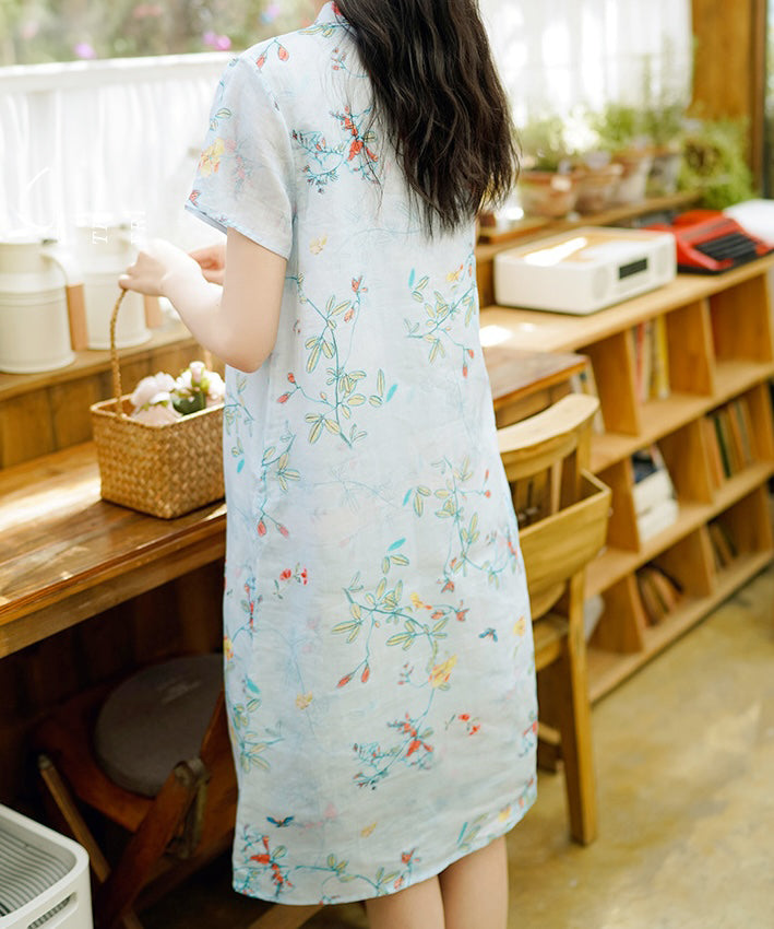 Jo Pastel Blue Casual Cheongsam