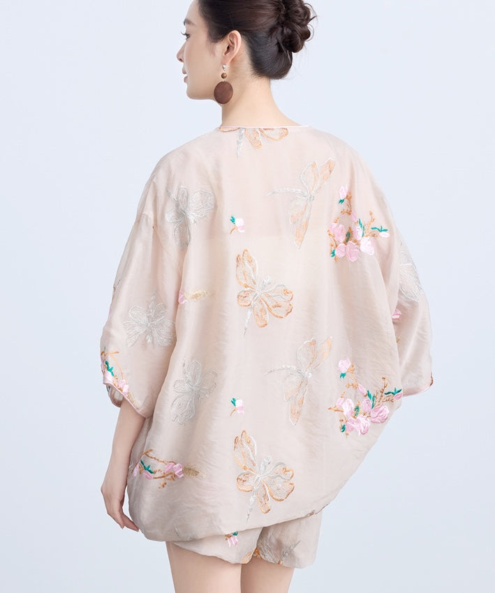 Julienne Oriental Embroidery Top + Shorts Set