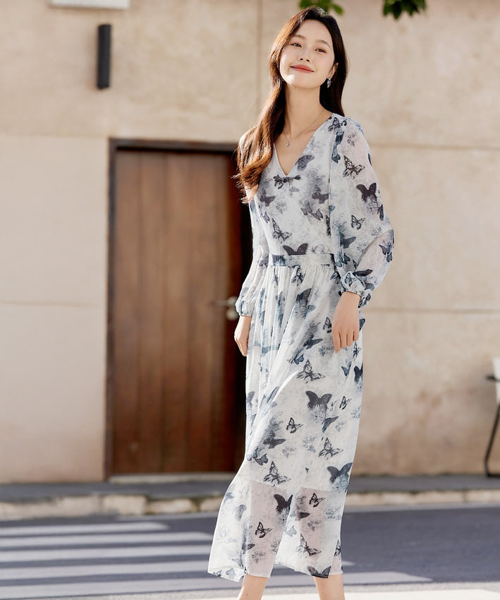 Butterfly Oriental-Inspired Dress