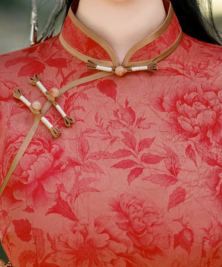 Lady Mei's Red Maxi Cheongsam