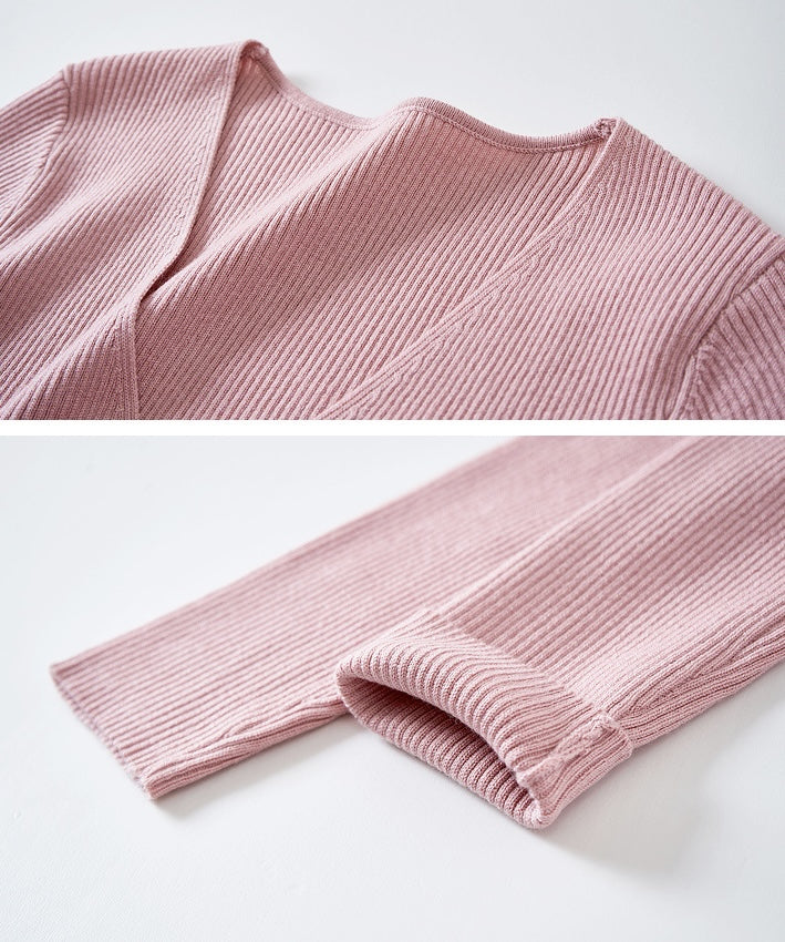 Riri's Pink Halterneck Cheongsam + Cardigan Set
