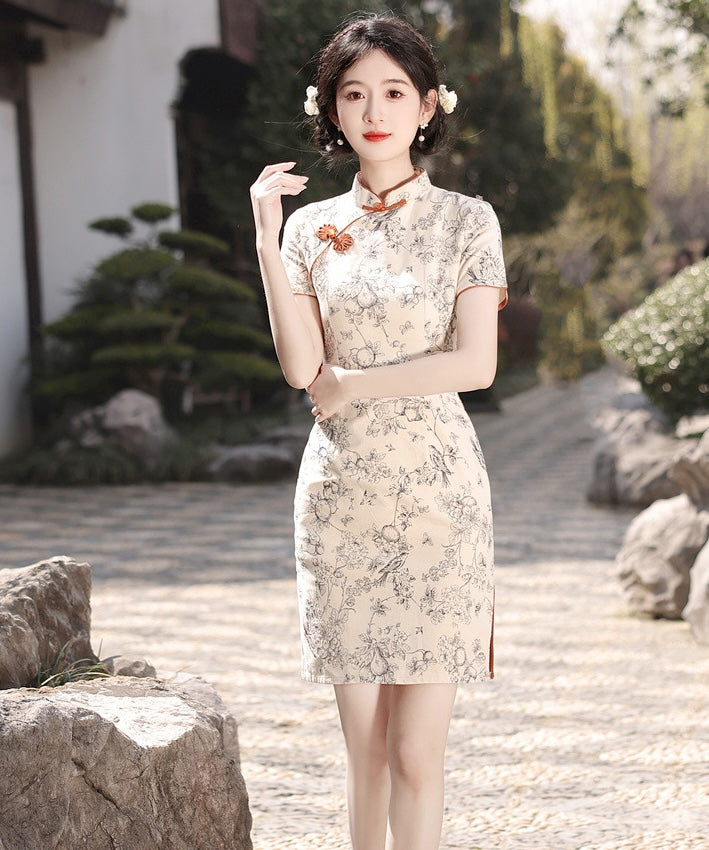 MinMin Cotton Short Cheongsam