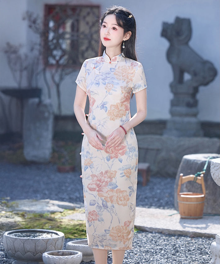 Tingwei 的花卉旗袍