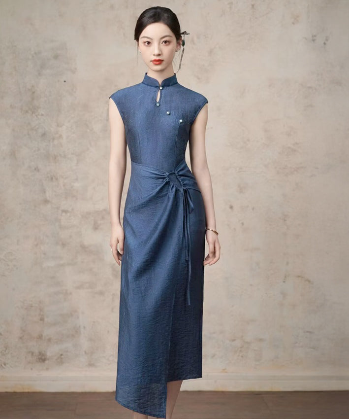 Yuri's Blue Cheongsam Dress