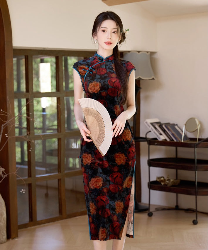 Blue Rose Cheongsam