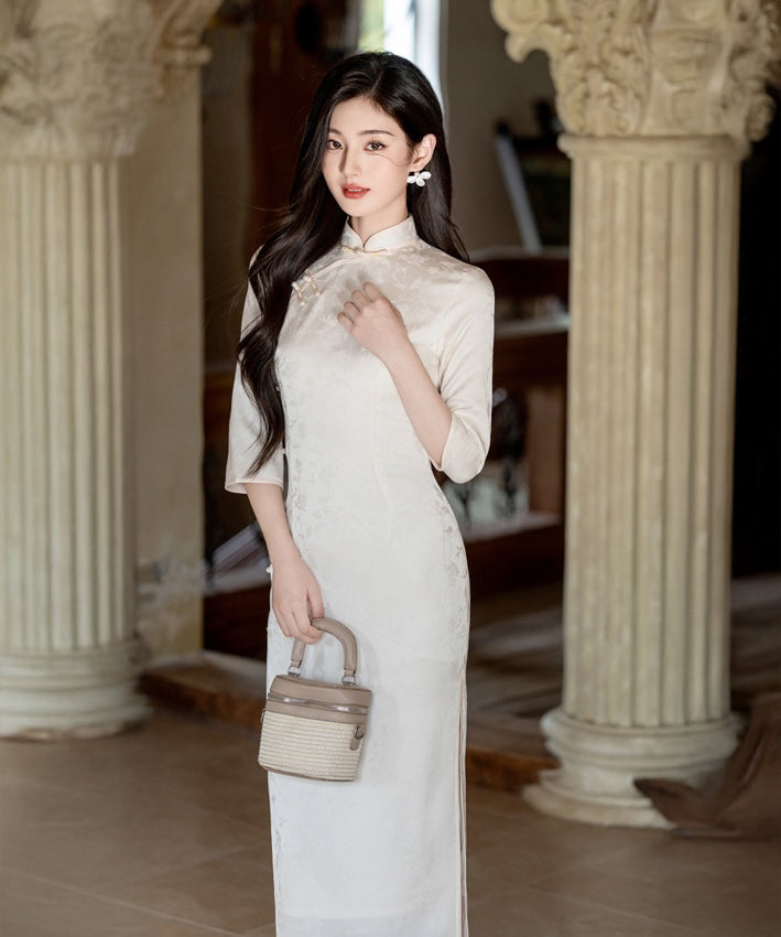 Enya Mid-Sleeves Cheongsam