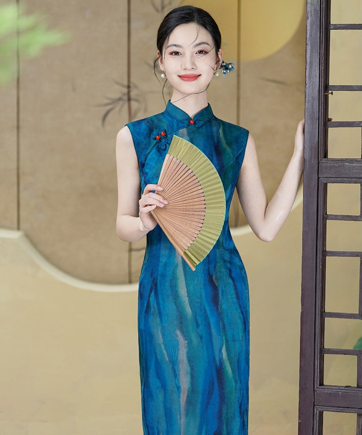 The Beautiful Blue Cheongsam