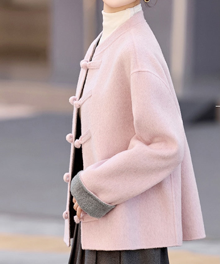 Yi-May Oriental Knot Woolen Coat