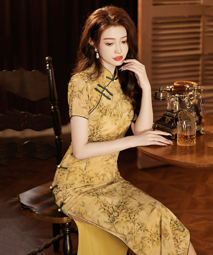 Mirian Gold Cheongsam