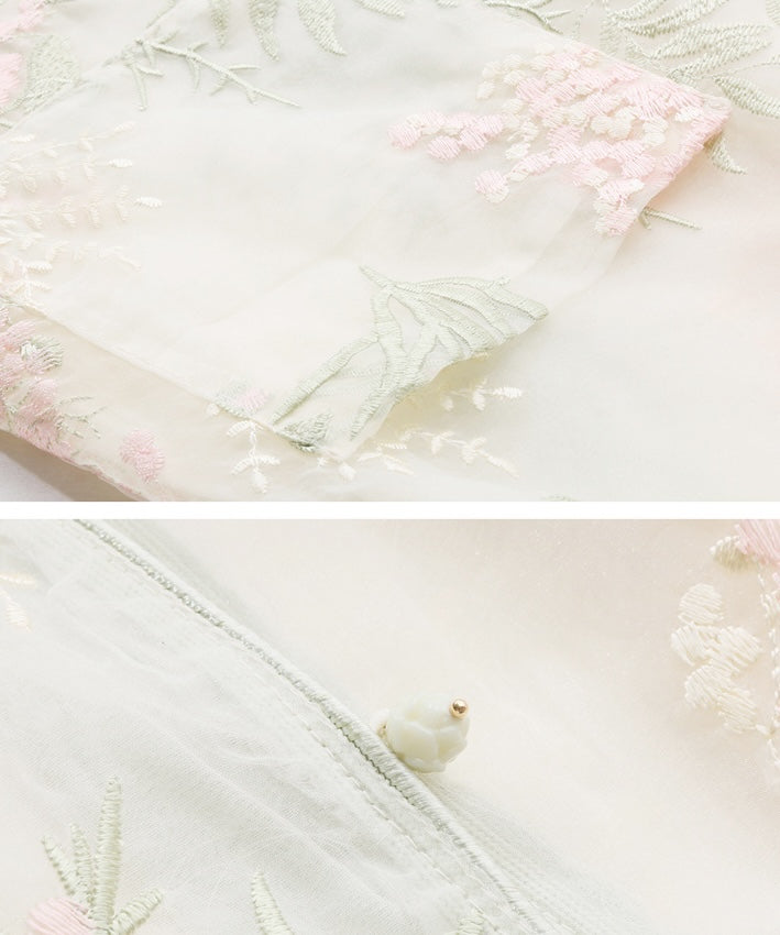 Bri Organza Embroidery Cheongsam Jacket