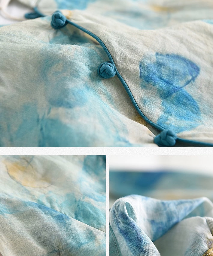 Nara's Soft Print Cheongsam