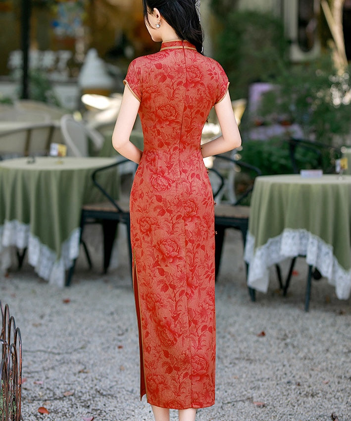 Lady Mei's Red Maxi Cheongsam