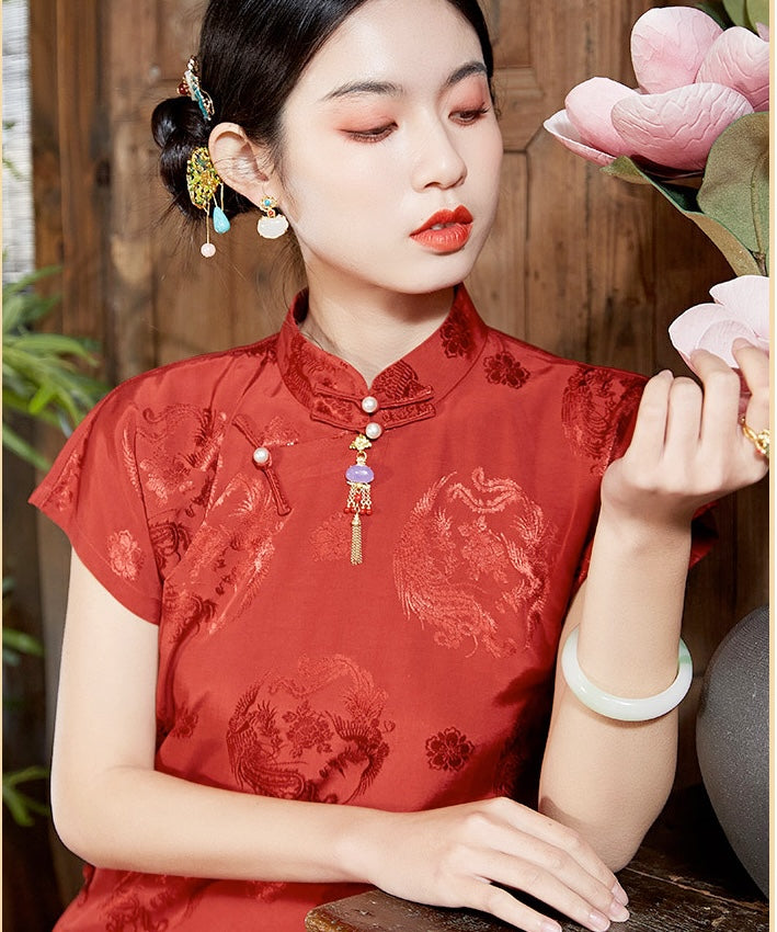 Lady FeiFeng's Red Cheongsam