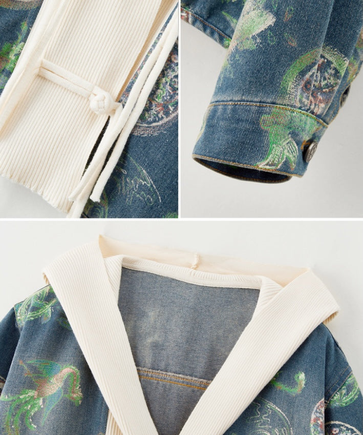 Sora's Denim Jackek + Denim Pants Set