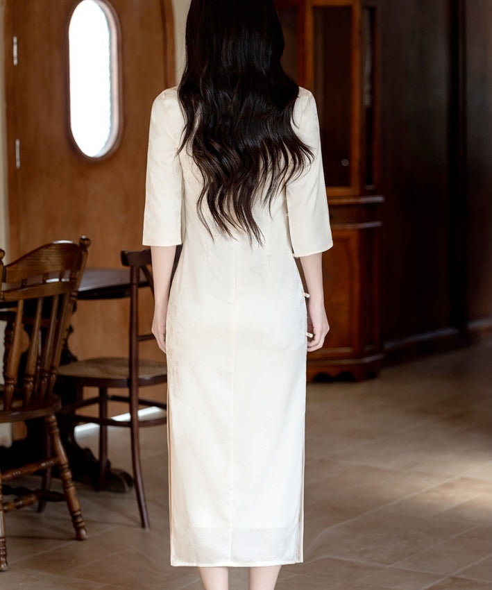 Enya Mid-Sleeves Cheongsam