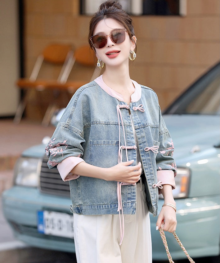 Missy Lovin Oriental Denim Jacket