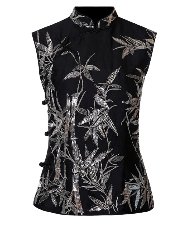Shasha's Twilight Spark Beaded Cheongsam Top