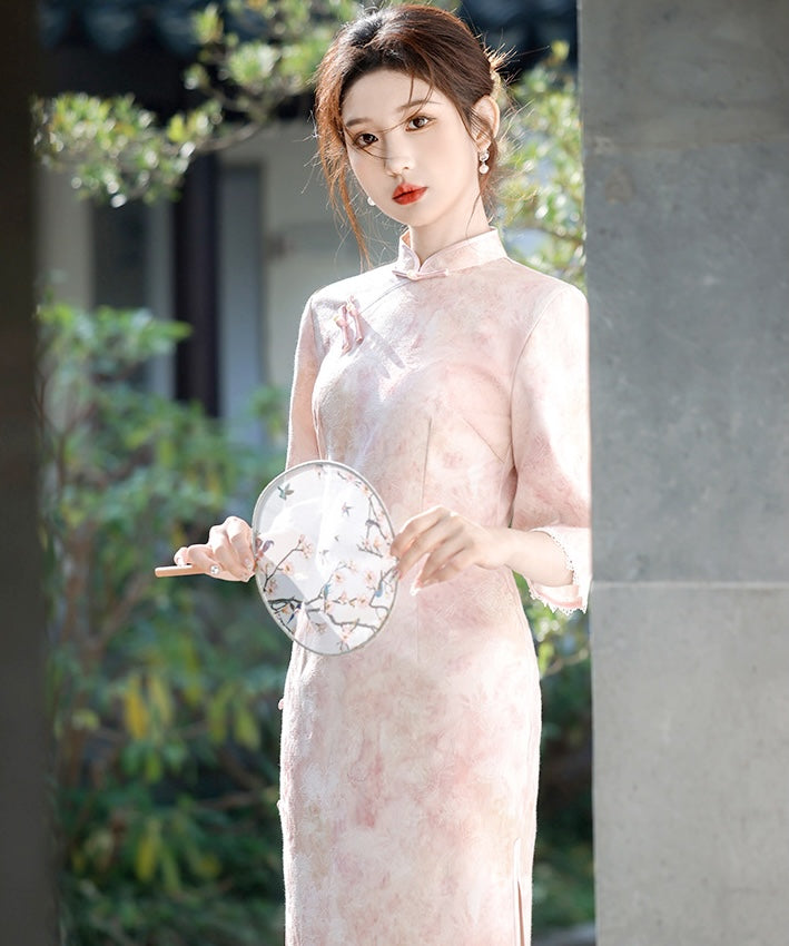 Fuyu Mid-Sleeves Cheongsam