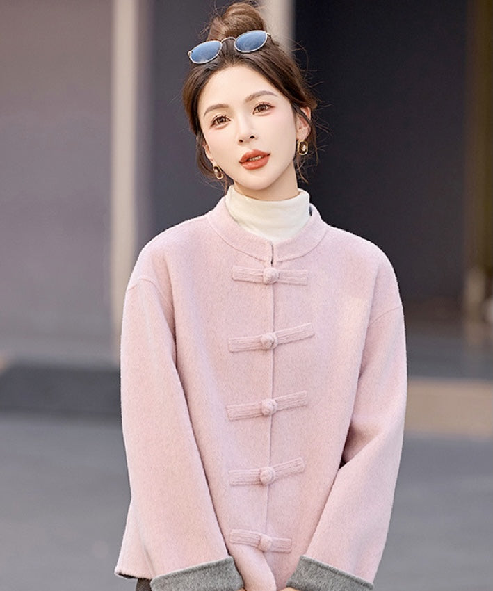 Yi-May Oriental Knot Woolen Coat