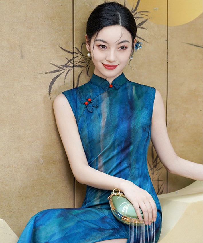 The Beautiful Blue Cheongsam