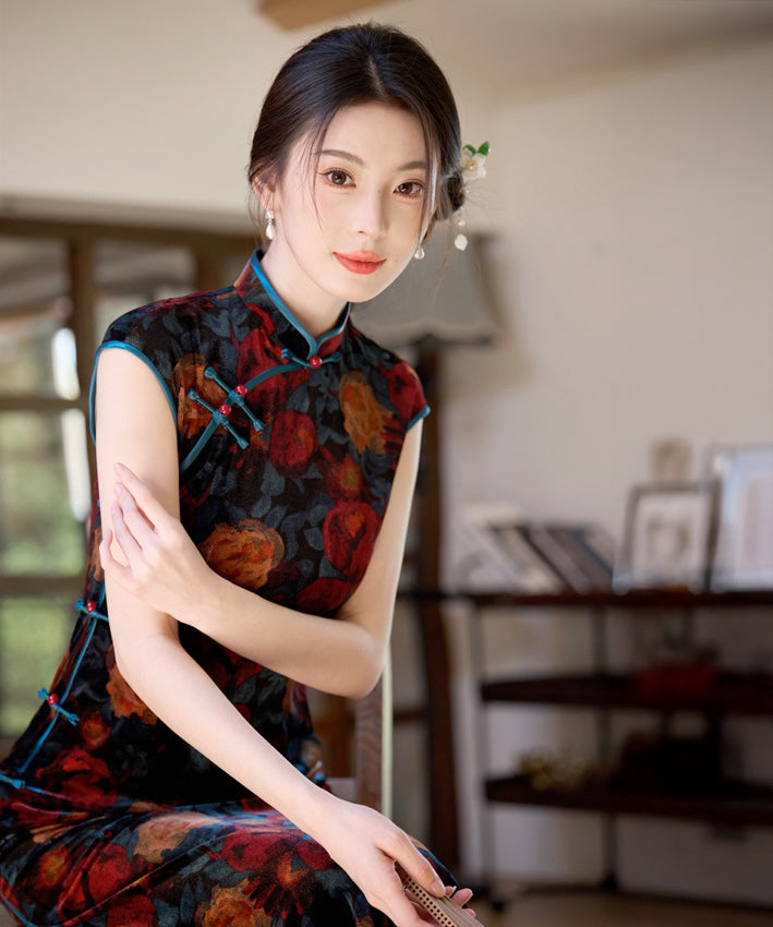 Blue Rose Cheongsam
