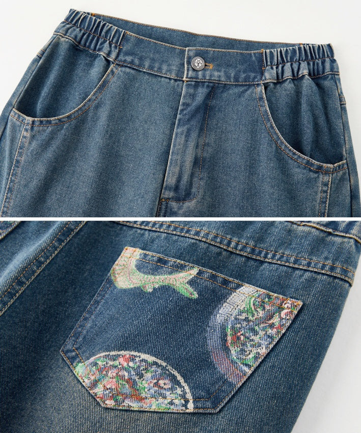 Sora's Denim Jackek + Denim Pants Set