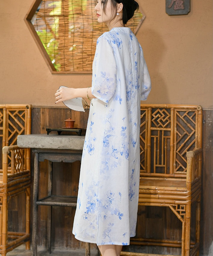 Sakura Mist Flow Cheongsam Dress