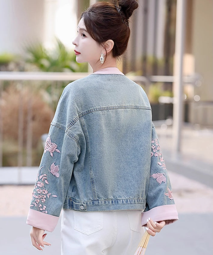 Missy Lovin Oriental Denim Jacket