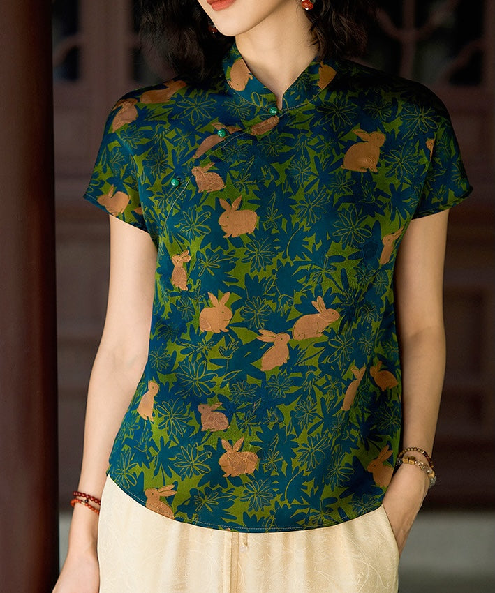 Mumi Bunny Silk Cheongsam Top