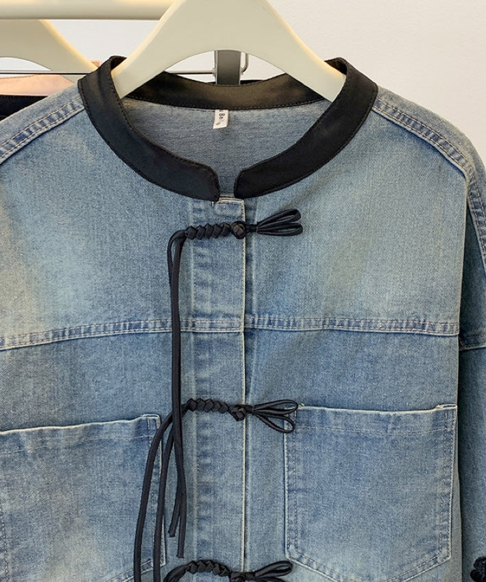 Missy Lovin Oriental Denim Jacket