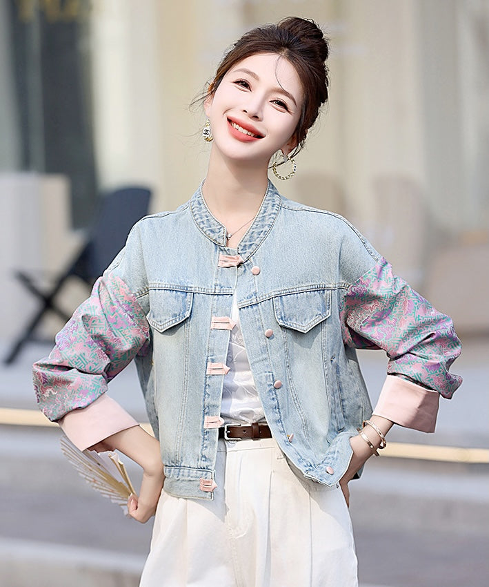 Missy Lara Oriental Denim Jacket