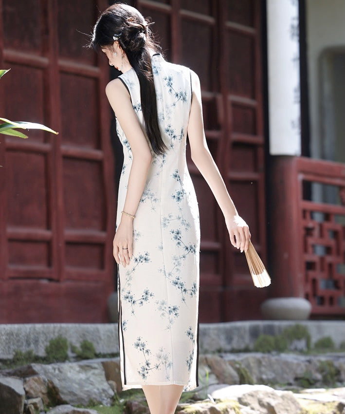 Feng Ning Sleeveless Maxi Cheongsam