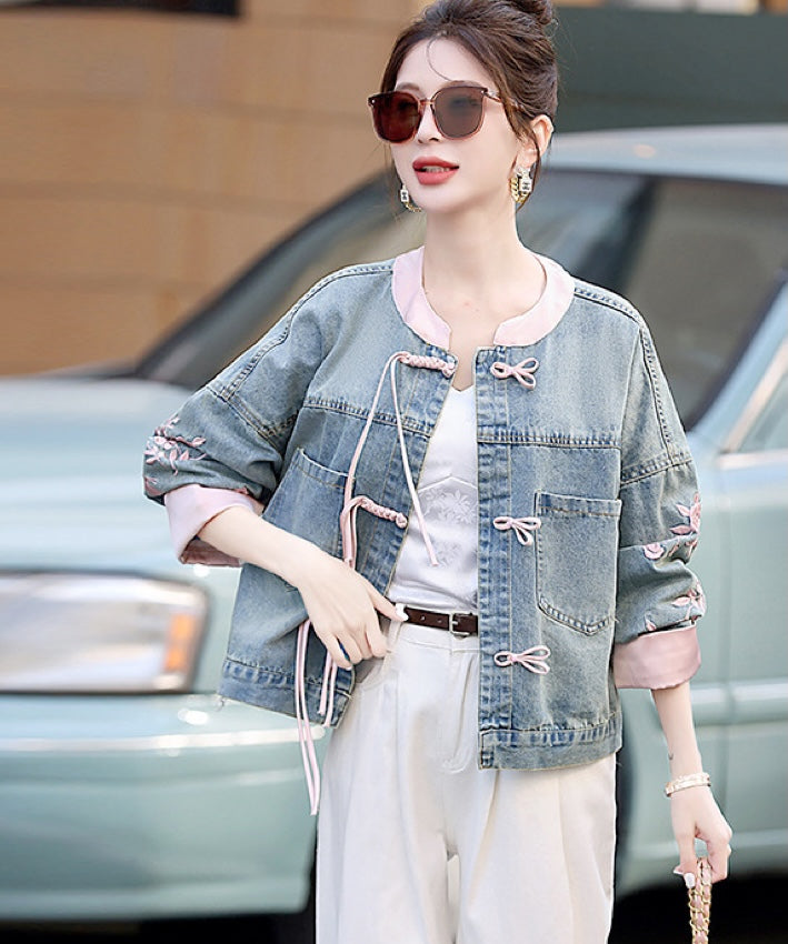 Missy Lovin Oriental Denim Jacket