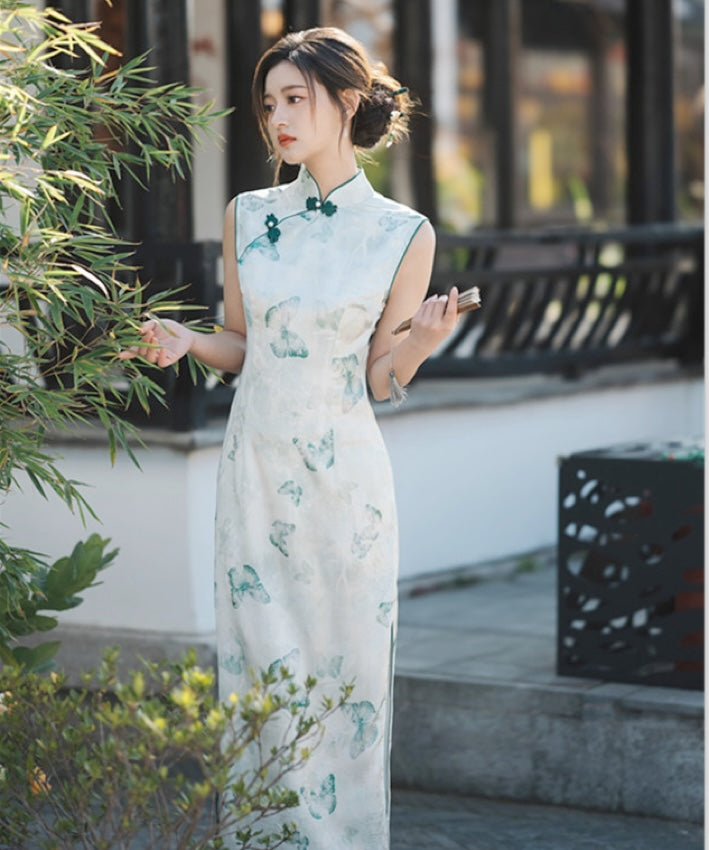 Evia Sleeveless Maxi Cheongsam