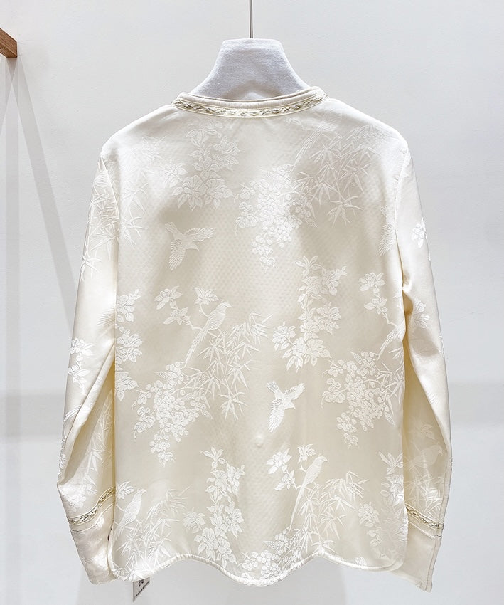 Jade Garden Silk Cheongsam Blouse Top