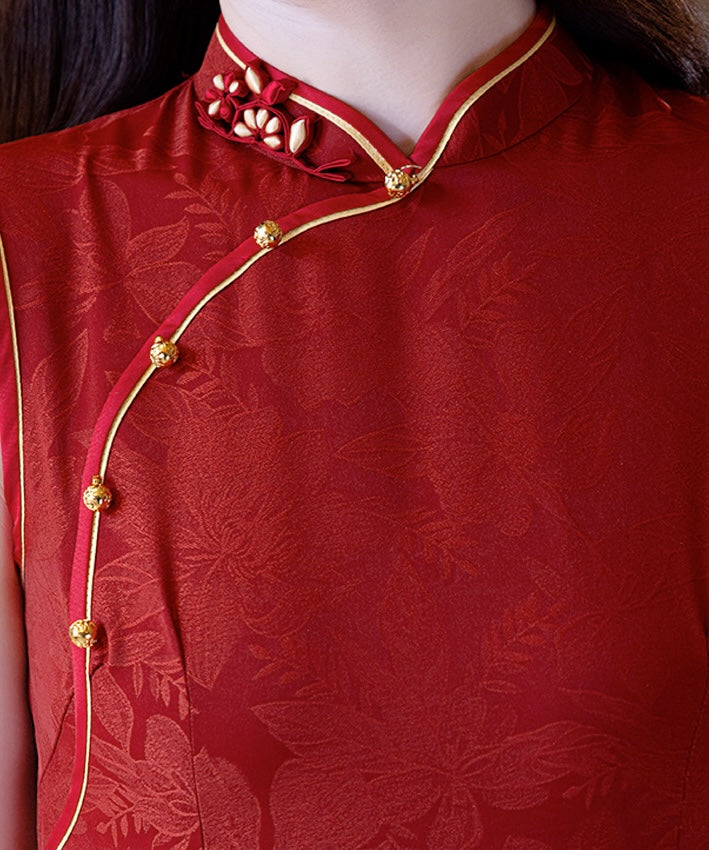 Golden Red Maiden Cheongsam