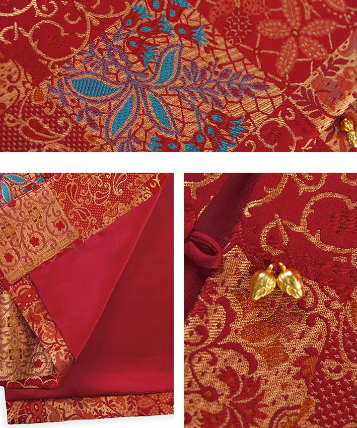 Empress Red Patchword Oriental Jacket
