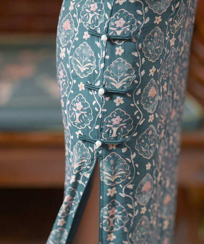 Shanghai Style Sleeveless  Maxi Cheongsam