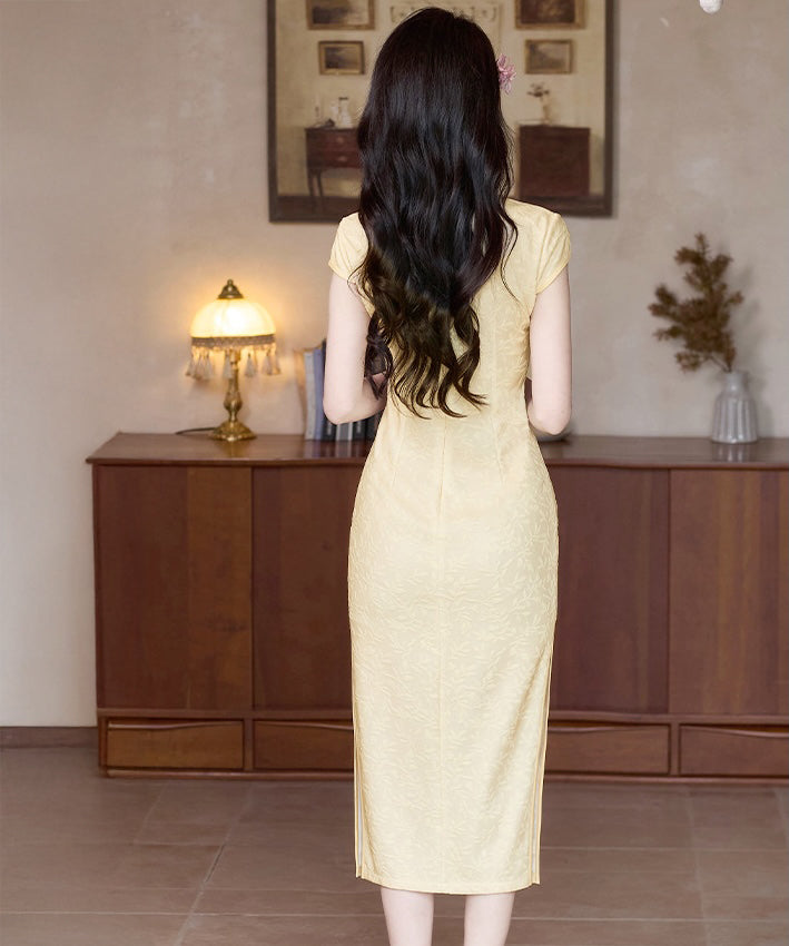 Zhi-Yun Yellow Cheongsam